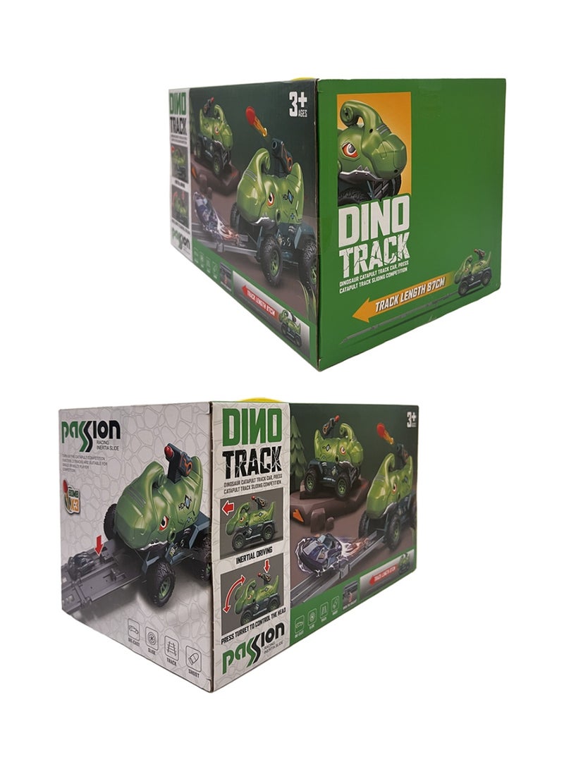 mibo Dinosaur Track Play Set with Mini Metal Cars - Image 5