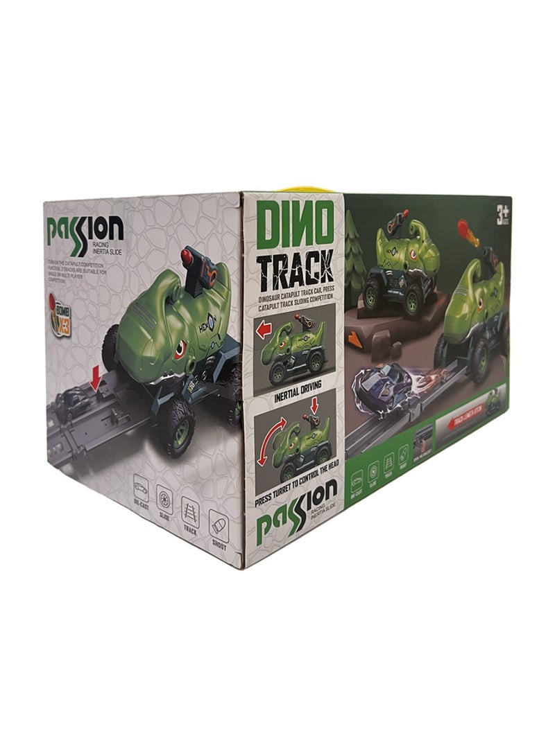 mibo Dinosaur Track Play Set with Mini Metal Cars - Image 4