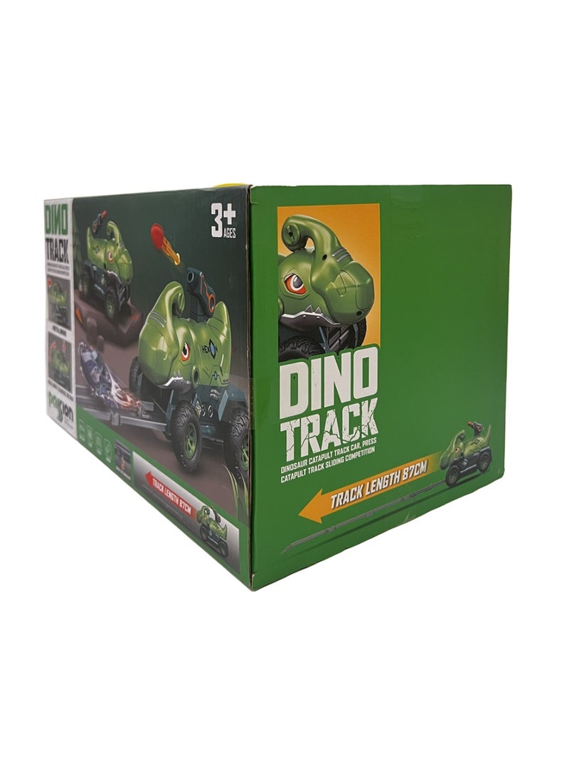 mibo Dinosaur Track Play Set with Mini Metal Cars - Image 3