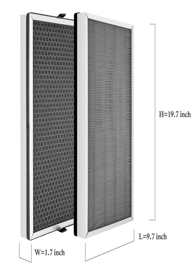 Slirceods （2Pack) JF260 Filters Compatible with Jafända JF260 and AP1273 Air Purifiers,H13 Filter,Honeycomb High iodine Value Activated Carbon Filters,for smoke,pollen,dust - Image 2