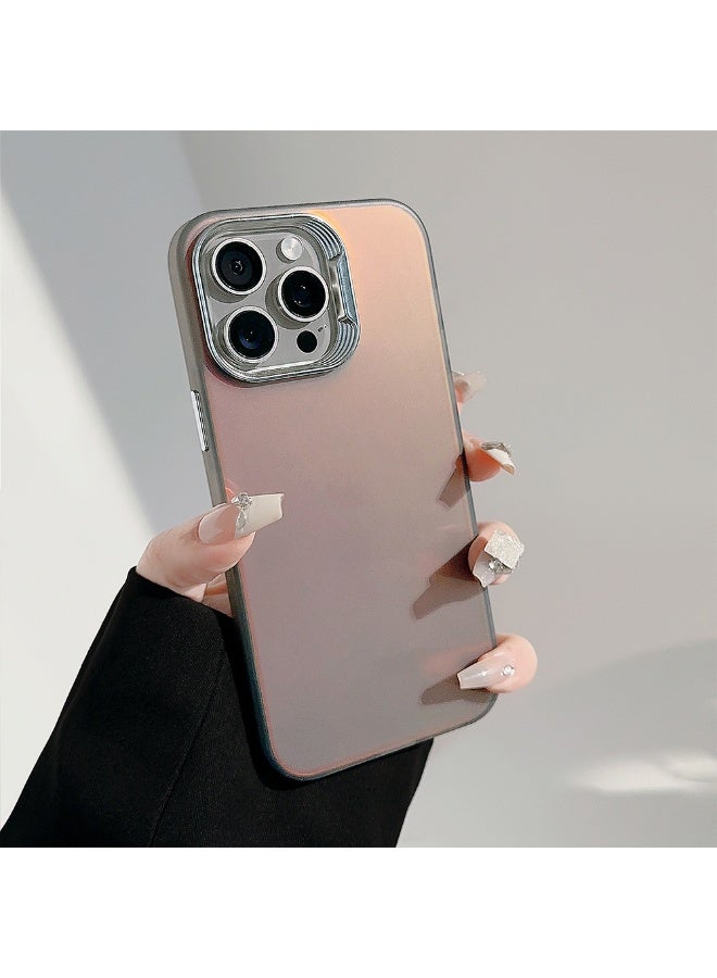 NIBEMINENT Laser Inspired Gradient Style Dazzling Colors Protective TPU Case Cover For iPhone 15 Pro Max, Sleek Black