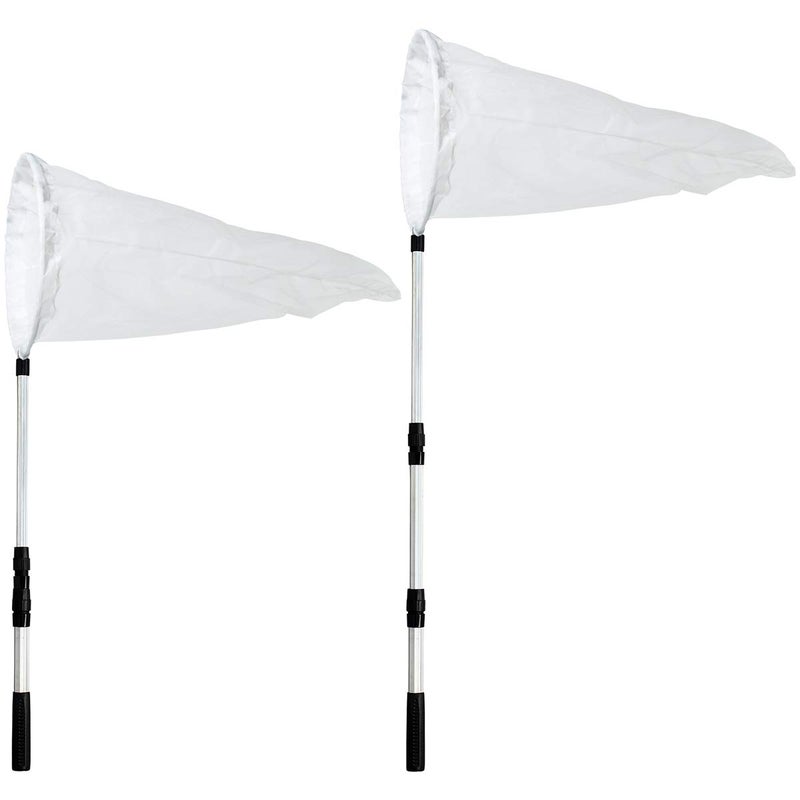 RESTCLOUD Large Insect and Butterfly Net Bug Catching Net Bird Net with 14" Ring, 32" Net Depth, Handle Extends to 36 Inches (14" Ring, 36" Handle) - Image 2