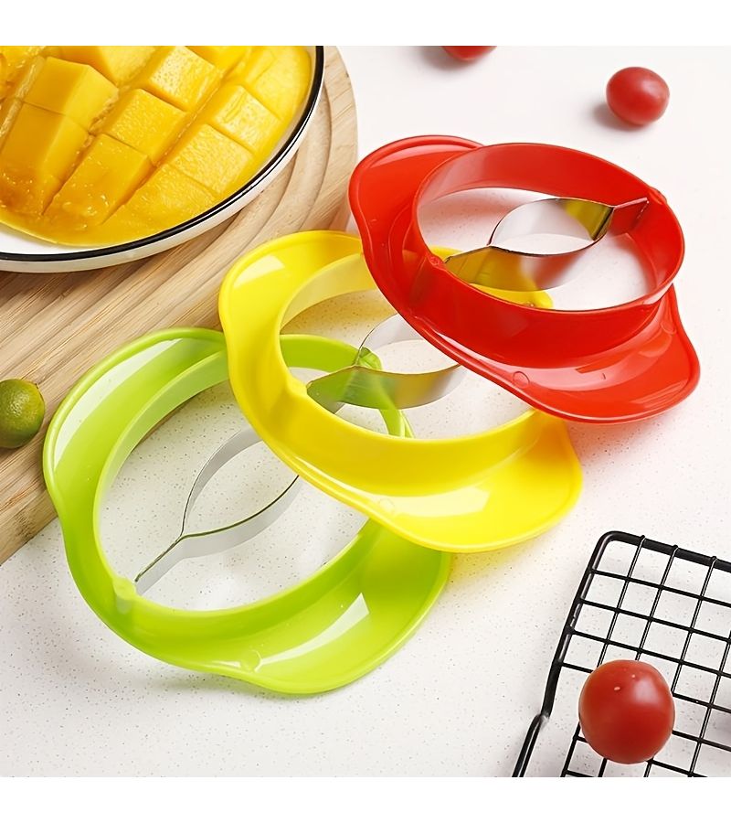 Green Mango Slicer Plastic Fruit Cutter Easy Peel Pit Perfect Cut Kitchen Gadget - Image 5