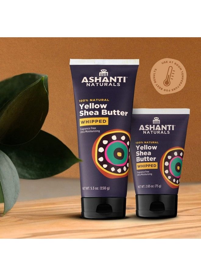Ashanti Naturals - Yellow Whipped Shea Butter | 100% Natural African Shea Butter | Moisturizing And Fragrance Free (2.65 Oz Tube) - Image 1
