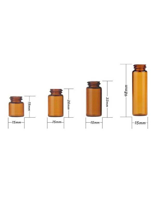 ZbFwmx 12 Pack Set Brown Screw Cap Glass Bottle Small Mini Empty Oil Amber Vial 5Ml  - Image 4