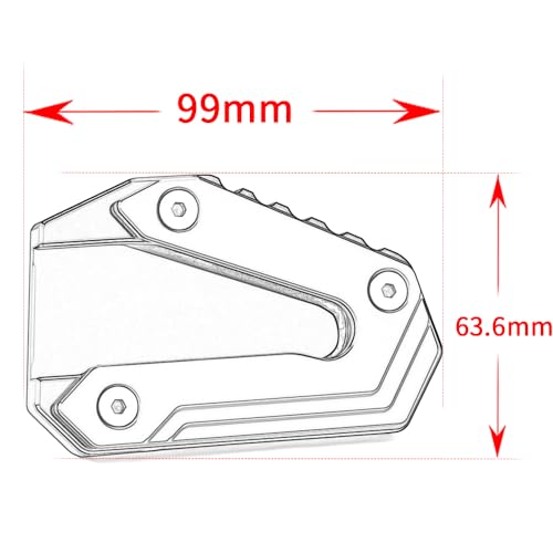 Modeer مودير لدراجة هوند اذهب وينغ GL1800 2002-2017 و 2018-2023 قاعدة دعم جانبية CNC لتوسيع قاعدة الدعم - Image 2