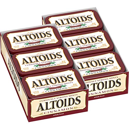 ALTOIDS Classic Cinnamon Hard Candy Breath Mints Bulk 176 zz Tin Pack of 12 - Image 1