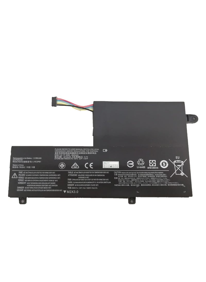Generic Replacement Laptop Battery L15M2PB1 L15L2PB1 L15C2PB1 L15M3PB0 L15C3PB1 for Lenovo Flex 4 1435 1470 1580 IdeaPad Yoga 510-14AST 510-14IKB/14ISK 510-15 ISK/15IKB Series (7.5V 35WHr)  - Image 2