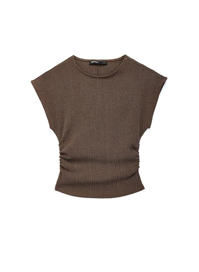 Koton  Textured T-Shirt for Women | Best Price UAE