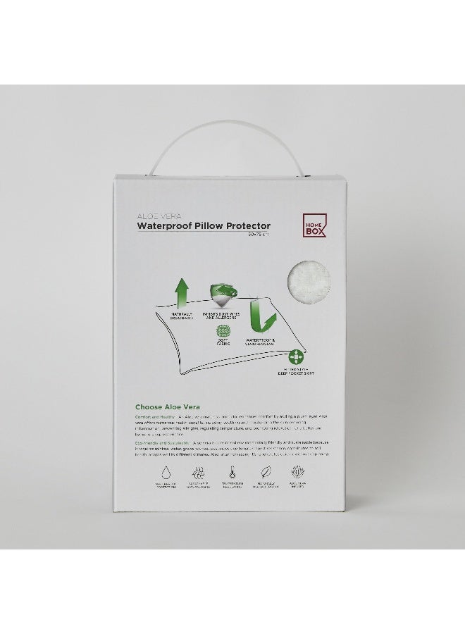 Home Box Aloevera Waterproof Pillow Protector 75 x 50 cm - Image 5