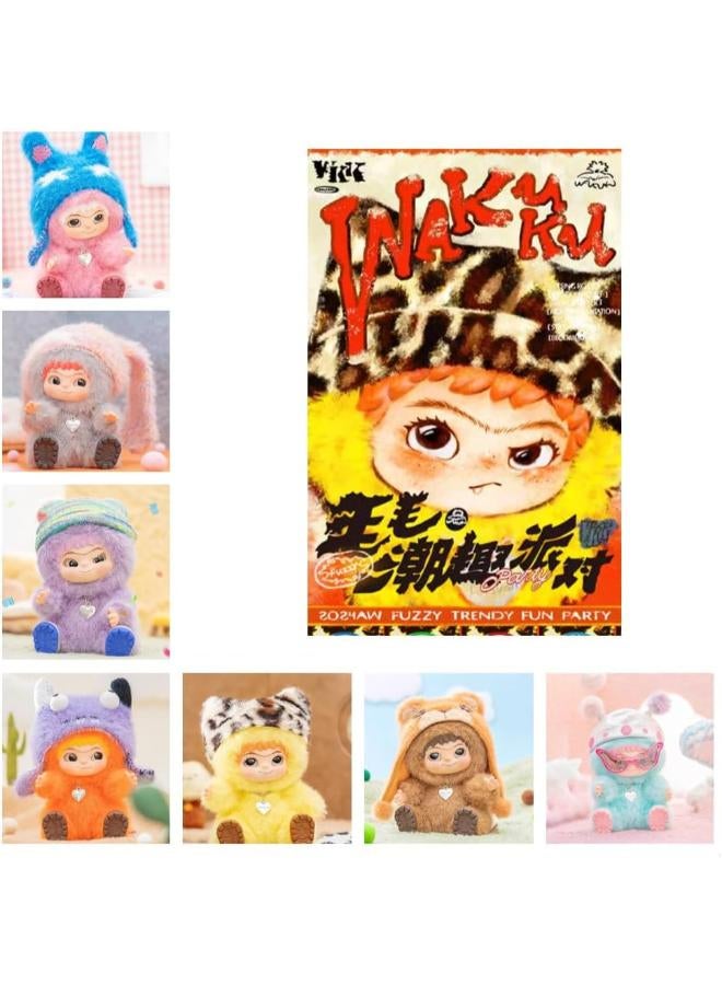 Genuine wakuku Fuzzy Trendy Fun Party Series Blind Box Cute wakuku Action Figure Mystery Box Plush Doll Bag Keychain Pendant (1 Pack) - Image 1