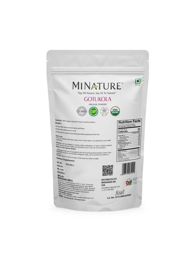 minature USDA Organic Gotu Kola Powder(Centella asiatica) | 8 oz (227 gram) (1/2 lb) | Ayurvedic Herb for Memory Enhancement and Healthy Nervous System | Vegan, Non GMO | Healthy Hair and Skin - Image 2