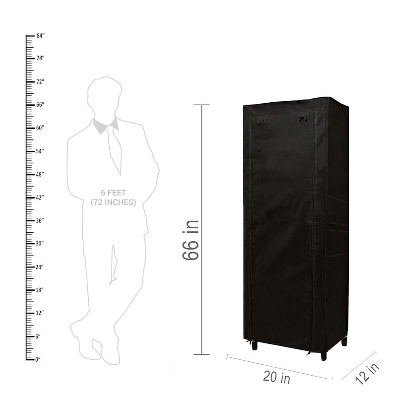 RAXON WORLD Multipurpose RackBook Rack9 ShelvesStrong Metal PipesShoe RackWardrobeNon Wooven FabricBook CaseRacksClothes RackOffice and Home UseChappal Stand Black - Image 2