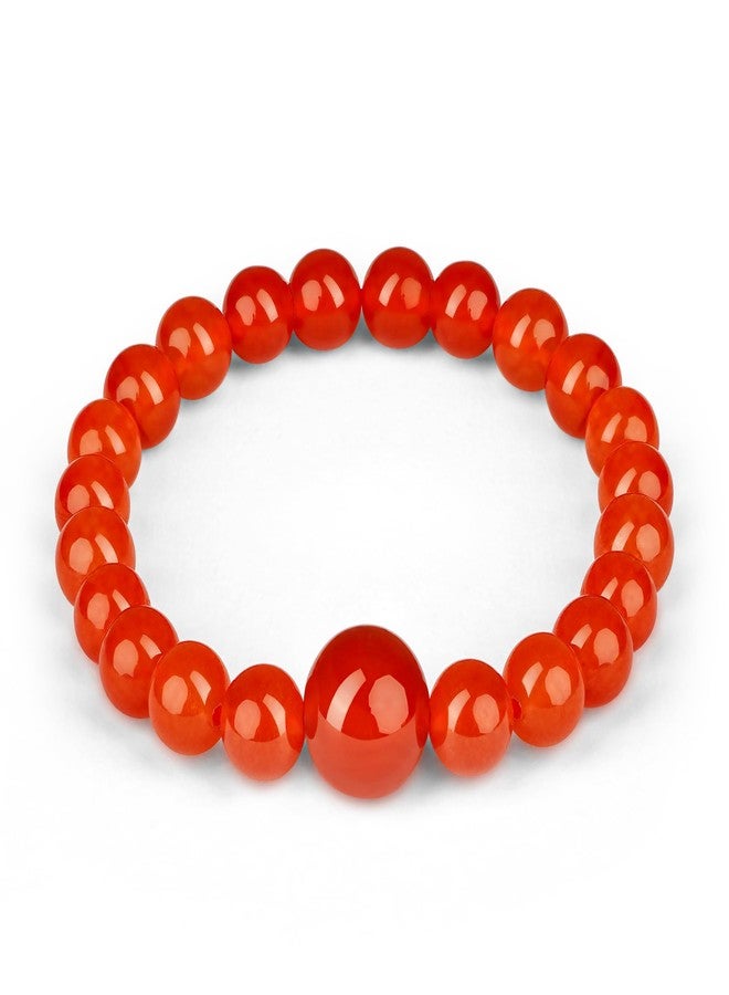 KARMAPLEDGE Carnelian Healing Crystal Bracelets for Women & Men,Reiki Healing Elastic Stretch Bracelet with Handmade Beaded crystals For Meditation, Positive Energy & Balance, Crystal Gifts - Image 1