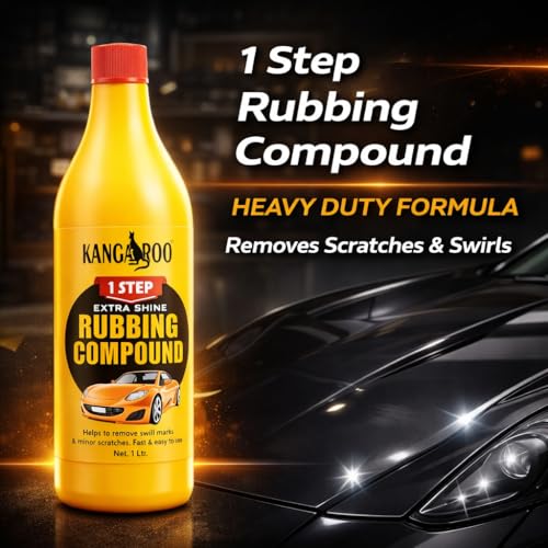 Kangaroo® 1 Step Rubbing Compound (Heavy Duty) Minor Scratch Remover, Paint defect Hider and Oxidation from Cars, Bike, Motorbikes | No Scratches No Swirls (1 Litre) - Image 2