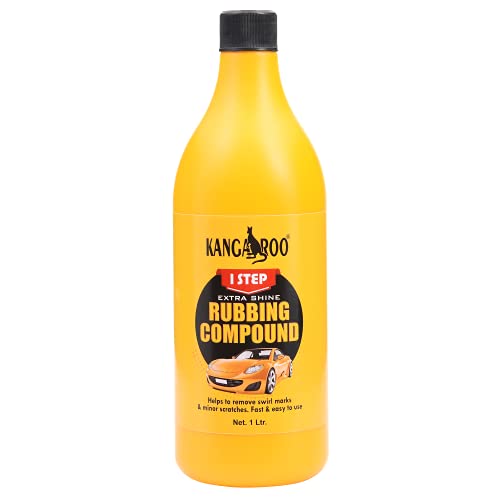 Kangaroo® 1 Step Rubbing Compound (Heavy Duty) Minor Scratch Remover, Paint defect Hider and Oxidation from Cars, Bike, Motorbikes | No Scratches No Swirls (1 Litre) - Image 1