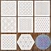 Yousoontic 8 Pcs 47 x 47 Inch Plastic Sashiko Stencil kit Geometric Sashiko Pattern Template Drawing Line Embroidery Pattern for Hand Quilting and Embroidery 25mm ThickTraditional Style - Image 2