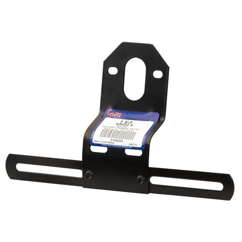 Grote 43022-5 Black Universal Steel Offset License Plate Bracket - Image 5