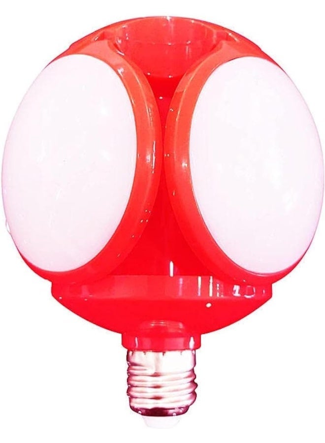 ECVV UFO Bulb Lamp 40W LED Shop Light, Led Ceiling Lights with 4 Adjustable Panels, UFO Football Lights Red - Image 2