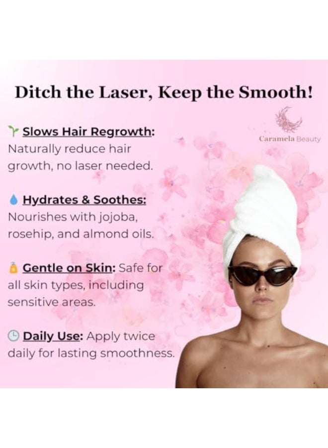 زيت السعد المستدير 60 مل - زيت سعد مستدير طبيعي لإزالة الشعر، مرطب وملطف، زيت سعد للحد من نمو شعر الجسم، زيت إزالة الشعر مثالي لجميع أنواع البشرة - Image 5