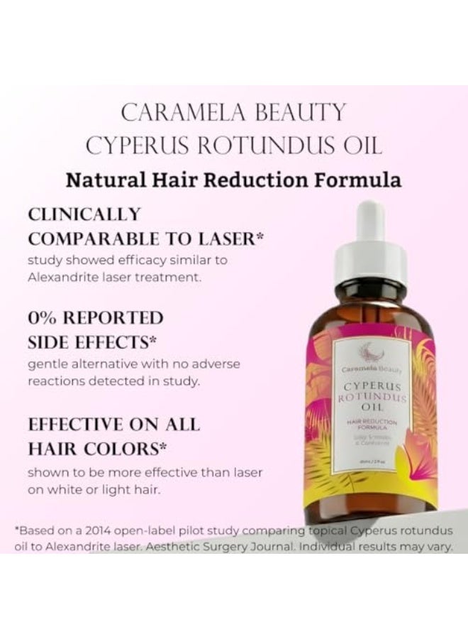 زيت السعد المستدير 60 مل - زيت سعد مستدير طبيعي لإزالة الشعر، مرطب وملطف، زيت سعد للحد من نمو شعر الجسم، زيت إزالة الشعر مثالي لجميع أنواع البشرة - Image 2