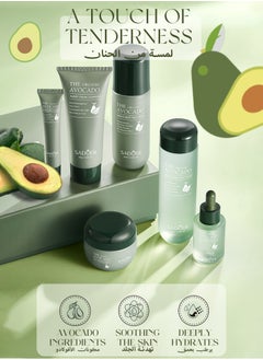 SADOER Organic Avocado Skincare Set, 6 In 1 Skincare Gift Set With Facial Cleanser, Face Serum, Face Cream, Eye Cream, Toner & Lip Balm, Anti-Aging Skin Care Kit For Women, Birthday Gifts Set For Teen Girls  - Image 3