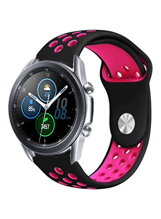 Perfii Replacement Band For Samsung Galaxy Watch 3 45mm Black/Pink - Image 1