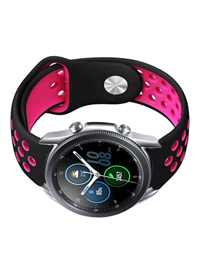 Perfii Replacement Band For Samsung Galaxy Watch 3 45mm Black/Pink - Image 2
