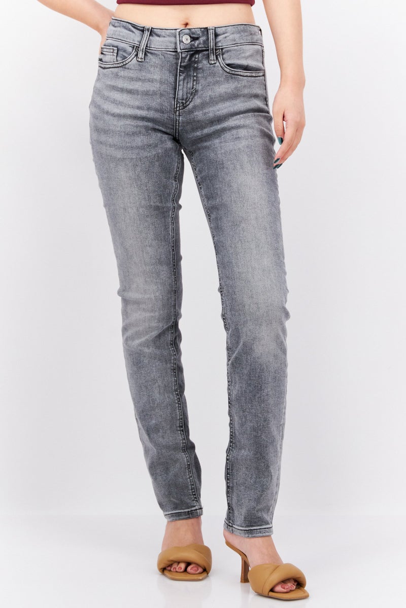 ESPRIT Women Slim Fit Washed Stretchable Jeans, Black - Image 1