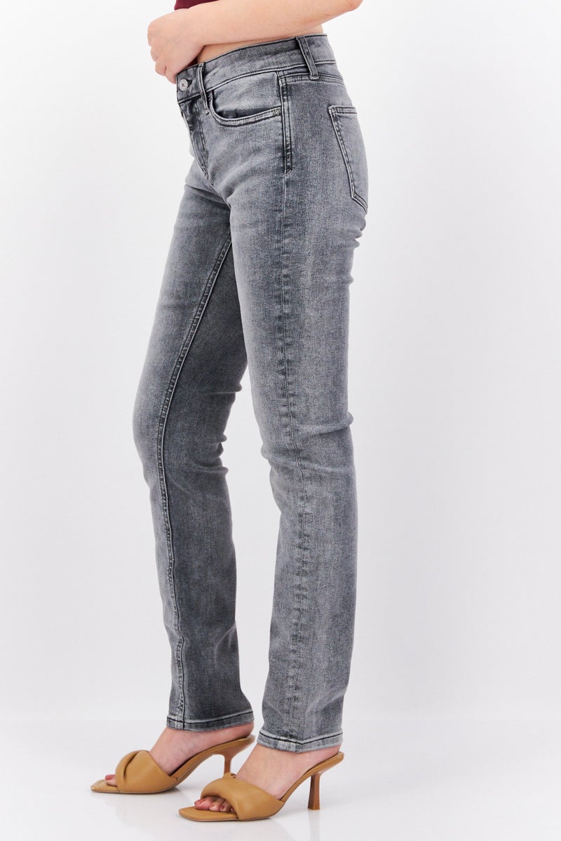 ESPRIT Women Slim Fit Washed Stretchable Jeans, Black - Image 2