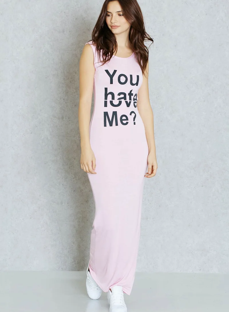 Ginger Slogan Maxi Dress