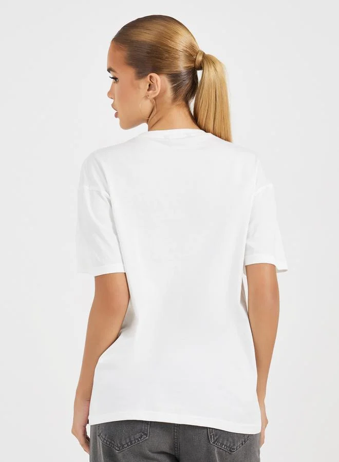 Styli Oversized Paris Graphic Print Round Neck T-Shirt