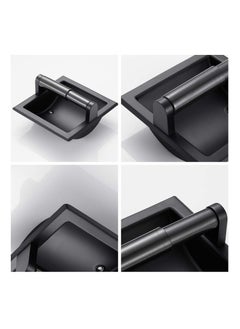 Matte Black Recessed Toilet Paper Holder, Stainless Steel Wall Mount Tissue Paper Holder, Bathroom Toilet Paper Roll Holder Includes Rear Mounting Brack - pzsku/Z55DC27AEDC3D791E89FEZ/45/_/1698661250/4661f949-1670-4551-be2f-332fbf6836c9