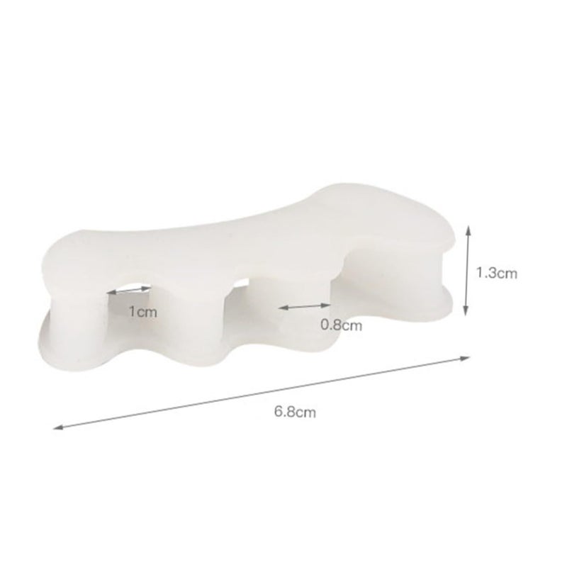 White Toe Spacers for Bunion Relief Adjustable Hallux Separators Pair - Image 3
