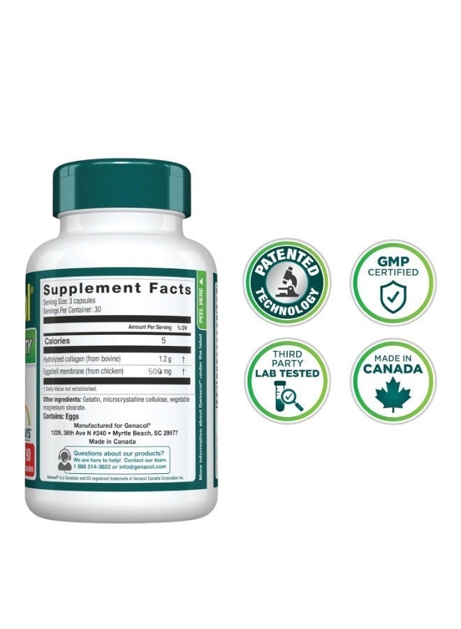 Genacol Eggshell Membrane Collagen Peptides Joint & Mobility Supplement 90 Capsules - Image 2