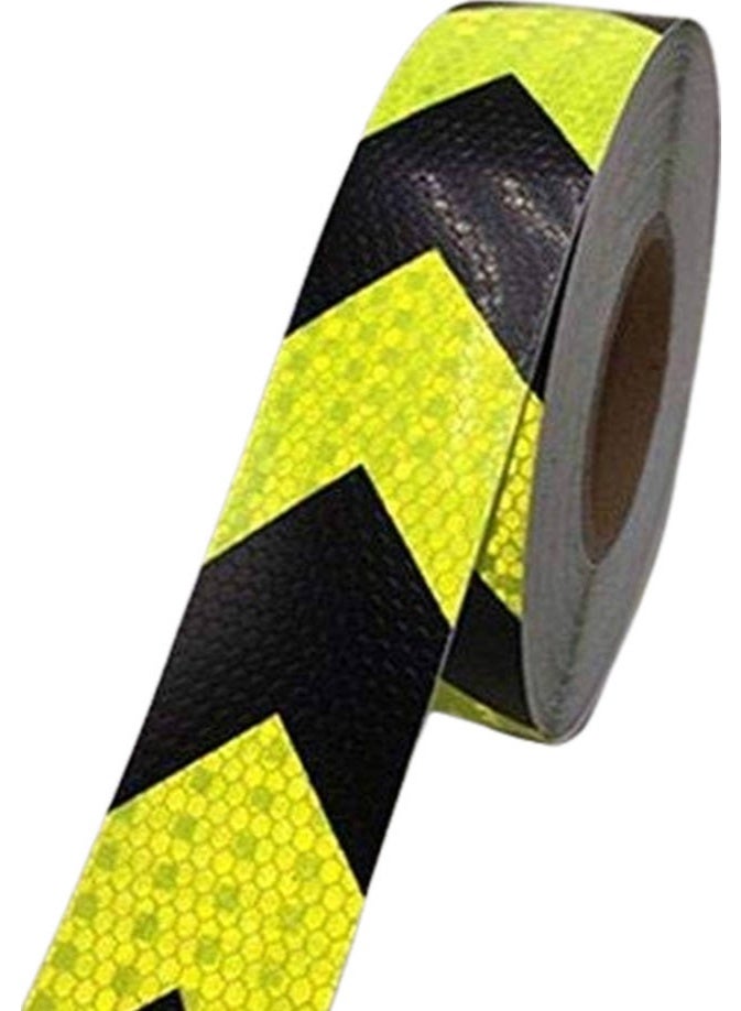 REFLECTIVE WARNING TAPE NEON GREEN AND BLACK - Image 2