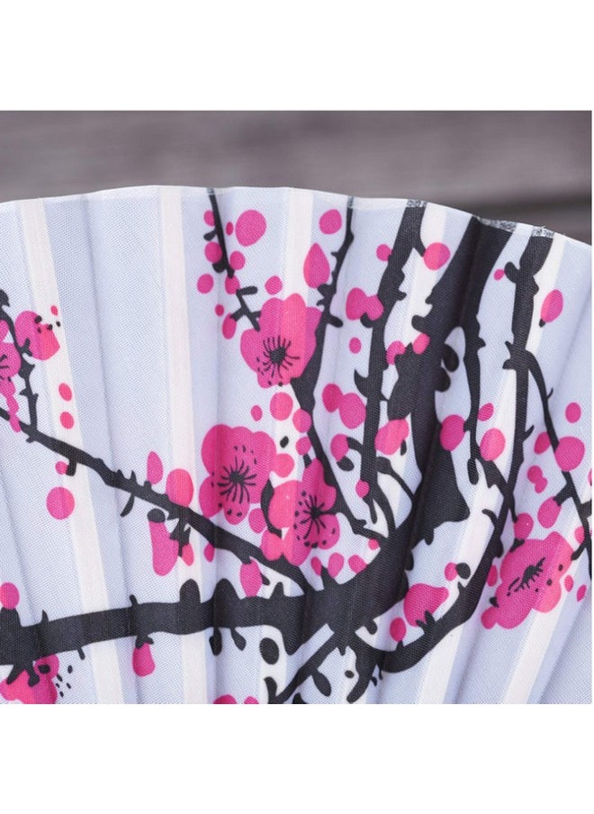Chinshwehaw Delicate Cherry Blossom Design Folding Fan Favors Silk Folding Hand Fan Wedding Favors Gifts Favors Gifts Fan Girls Ladies Church Wedding Gift Party Favors DIY Decoration Music Festival Party Parade  - Image 5