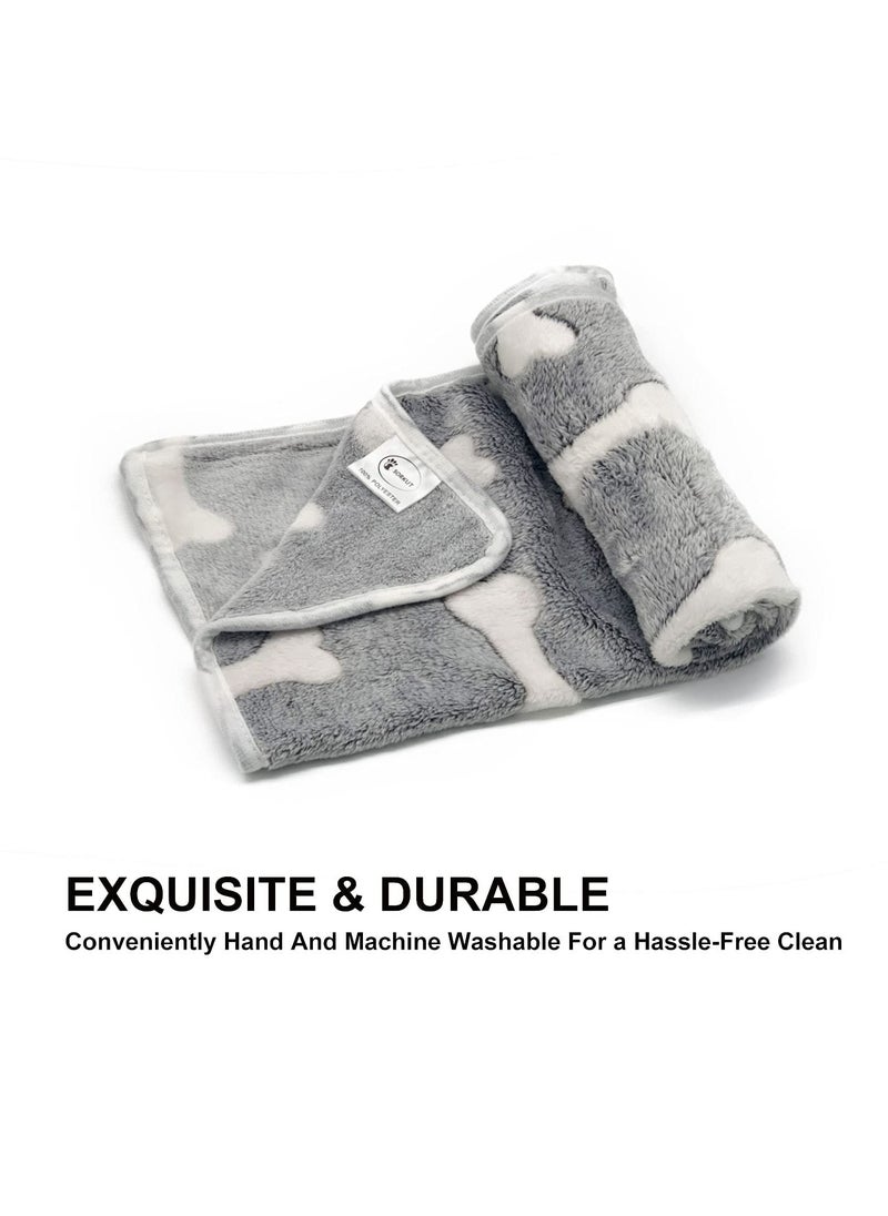 CMGTYYD CMGTYYD Pet Blankets Set, Soft Dog Cat Fleece Blankets, Super Soft Warm Sleep Mat Fluffy Premium Fleece Pet Blanket, Pack of 3, 76cm x 52cm(31"x20")  - Image 5