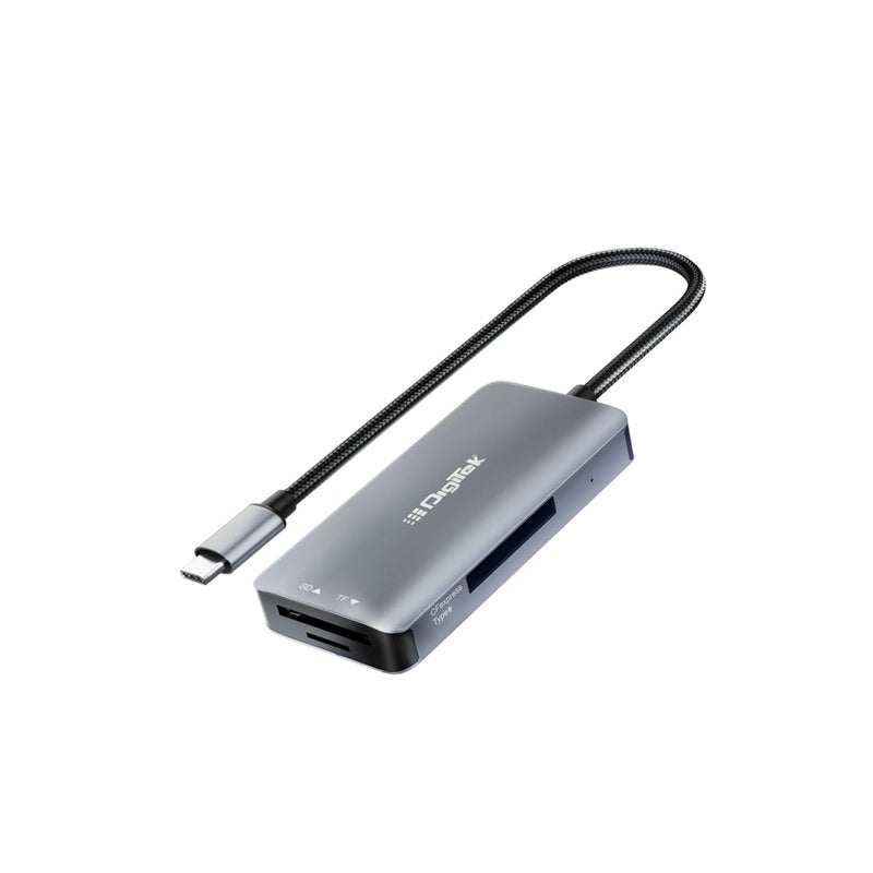 Digitek ® (DCR-104 CFB) 2 في 2 CF Express نوع B و SDXC، قارئ بطاقات USB 3.2 و 3.0، يدعم بطاقات SD/SDHC/SDXC/UHS-I/UHS II، يدعم Mac OS و iPad OS و Windows و Android و Linux و Harmony - Image 1