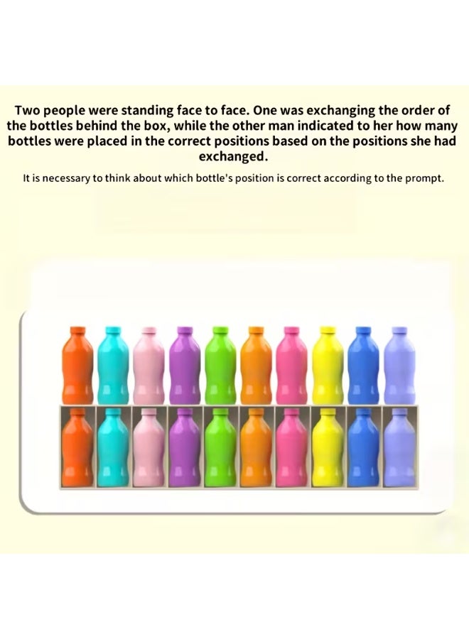 21-Piece Fun Bottle Color Guessing Challenge Game - Image 1