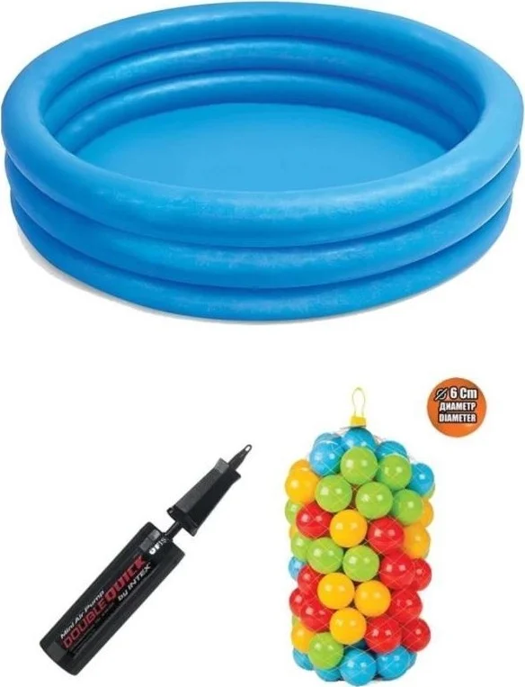انتكس 114 cm Crystal Pool + 100 Pieces Game Balls + Pump