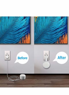 Y&D Outlet Wall Mount for Google Nest Point, Space Saving Holder, Easy Moved, Cord Management Router-Point Without Messy Wires and Screws (White, 1Pack)  - Image 2