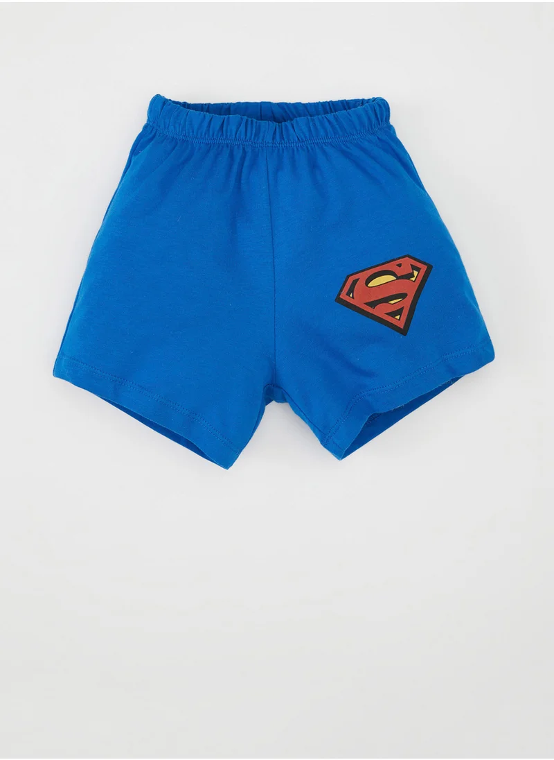 DeFacto Superman Short Sleeve Cotton Pajama Set With Shorts