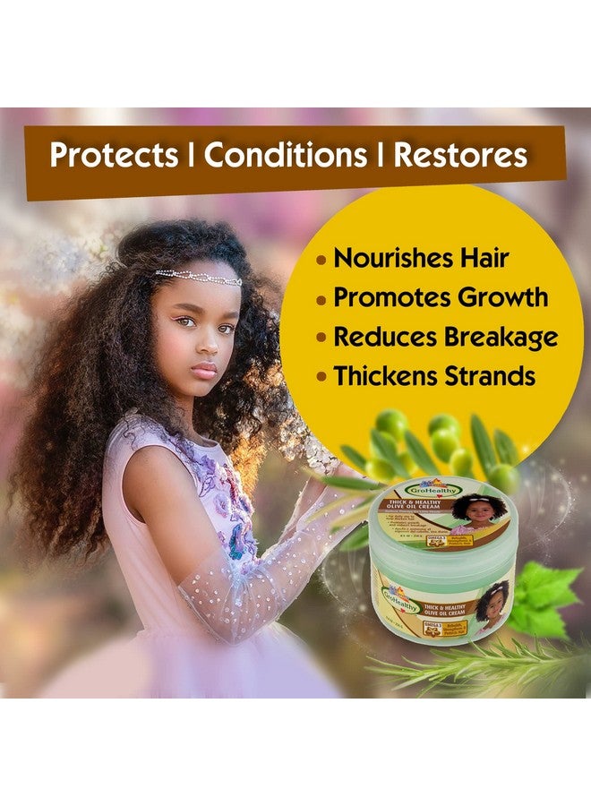 Sofn'free N'Pretty Grohealthy Olive Oil Cream For Hair Growth Reduces Breakage Rebuilds Strengthens & Protect Hairs For Healthy Shiny Longer And Thicker 8.8 Oz (Pack Of 1) - Image 5