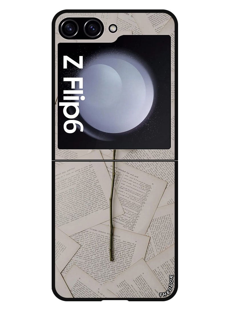 Theodor جراب واقٍ مضاد للخدش والصدمات لهاتف Samsung Galaxy Z Flip 6 وردي - Image 1