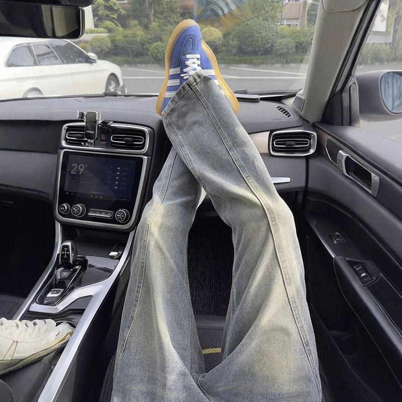 Unisex Classic Denim Jeans Loose Fit Daily Outdoor Wear - Image 2