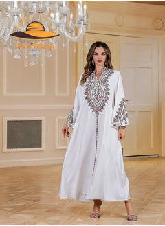 Abaya Rope Embroidery Dress. White. - pzsku/Z55DC92D1F18ED88B38F5Z/45/_/1731401005/b253bdd8-eb65-453b-b74c-8fdcdcfe9c64