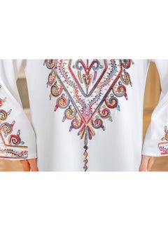 Abaya Rope Embroidery Dress. White. - pzsku/Z55DC92D1F18ED88B38F5Z/45/_/1731401070/da5cb524-e7d7-4a6f-a4a3-d285716e65c0