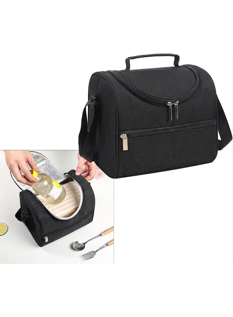 Multi Purpose Thermal Lunch Tote Bag for Office and School, Large Capacity Insulated Food Carrier for Lunch Boxes Drinks Snacks and Fruits, Adjustable Shoulder Strap for Travel and Outdoor Use - Image 1