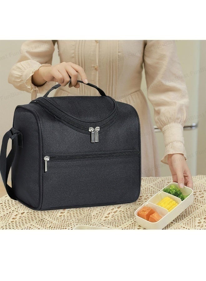 Multi Purpose Thermal Lunch Tote Bag for Office and School, Large Capacity Insulated Food Carrier for Lunch Boxes Drinks Snacks and Fruits, Adjustable Shoulder Strap for Travel and Outdoor Use - Image 5